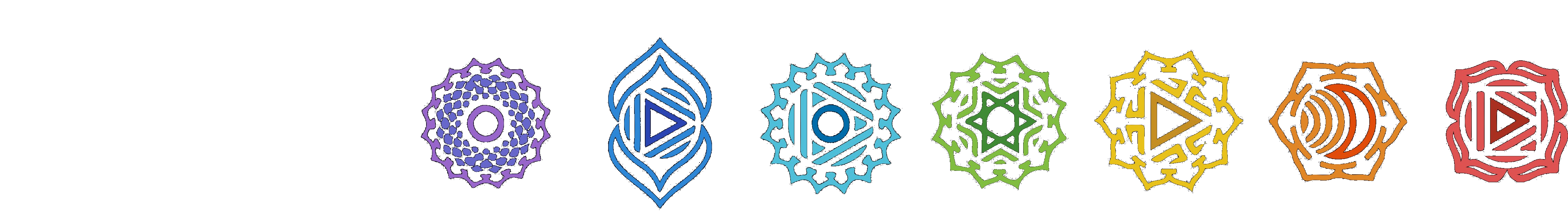 The 7 chakra symbols